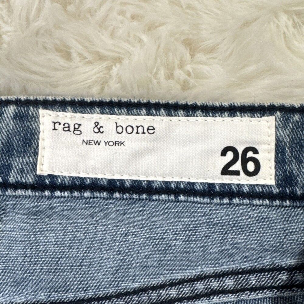 Rag & Bone Dre Low Rise Slim Boyfriend Jeans 26 (30x26) Mendecino Distressed - Picture 4 of 12